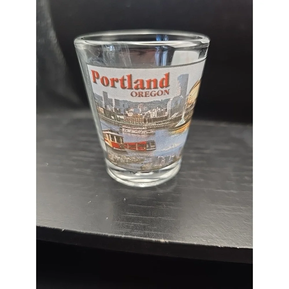 Portland  Oregon Sunset Skyline‎ Shot Glass